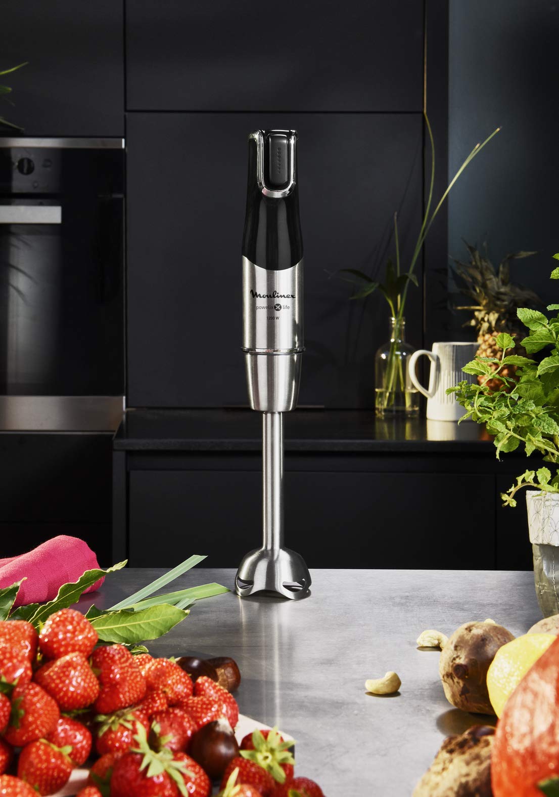 Moulinex DD95HD InfinyForce Pro Powelix Mixer a Immersione, 1200W, Mixer con Tecnologia Powelix, 4 Accessori, Bicchiere 800ml, Tritatutto 500 ml, Frusta e Schiacciapatate, Lame Rivestite in Titanio