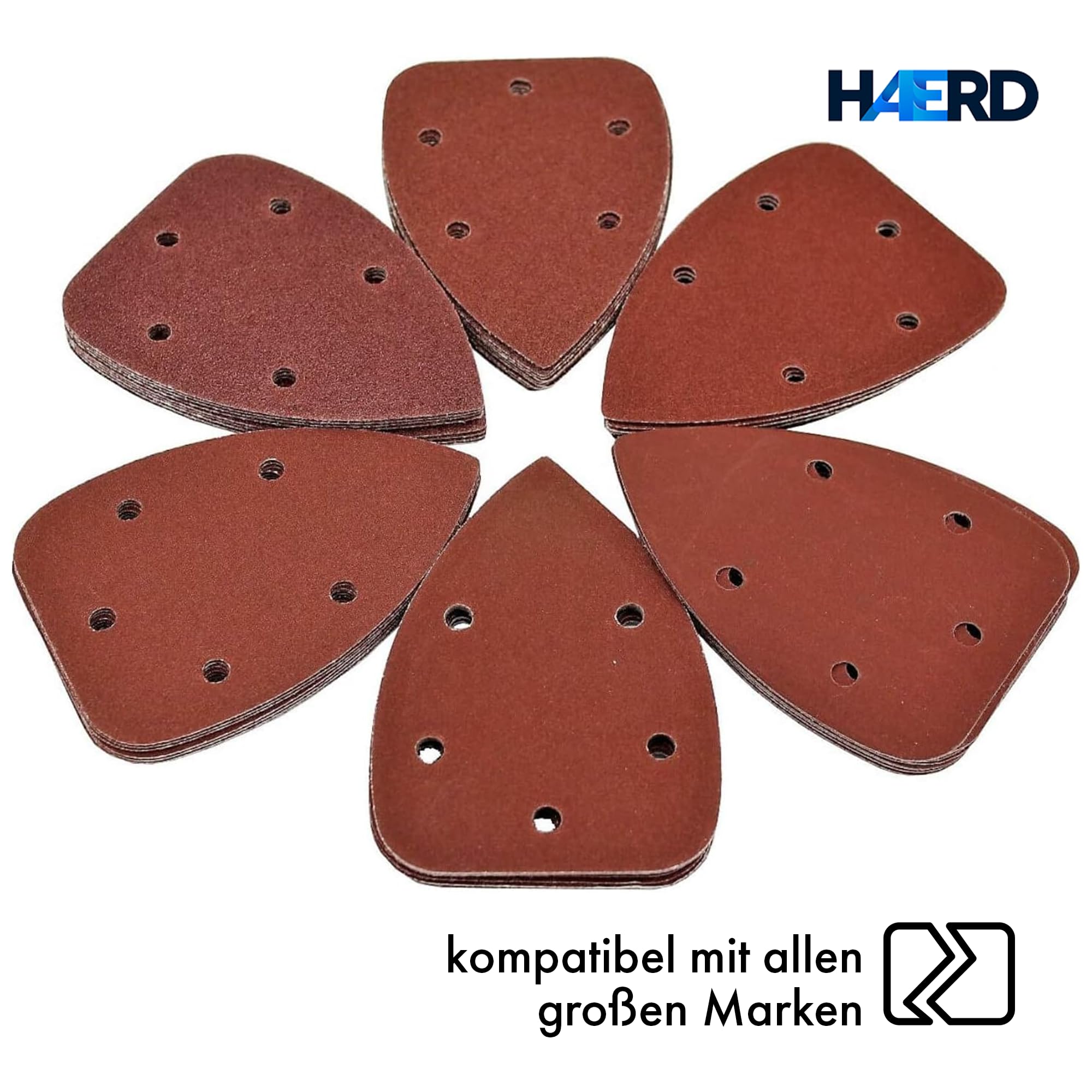 Carta Abrasiva Per Levigatrice A Delta - 50 Pezzi Autoadesivi, 140mm, Grana Mista 40-240 - Foto 9