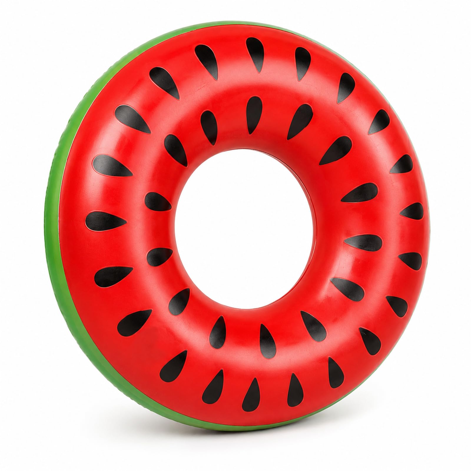 Rubber Ring,Watermelon Inflatable Ring,Thickened Pvc Swimming Rings,Large Rubber Rings for Adults,Inflatable Pool Floats,for Swimming Pool Fun, Beach Vacation,Pools Party,Lake Floating (Red)