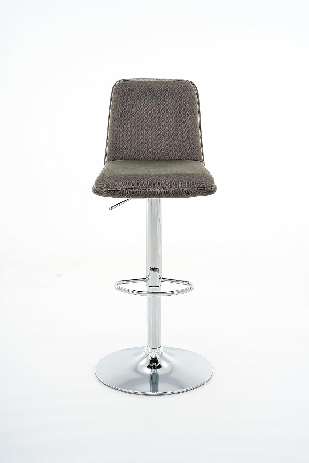 Bar Stools Adjustable Swivel Barstools - Modern Square Upholstered Swivel Stool with Backrest and Footrest, Armless Airlift Island Chairs, Counter Height Bar Chairs for Kitchen,Dining Room(Grey Green)