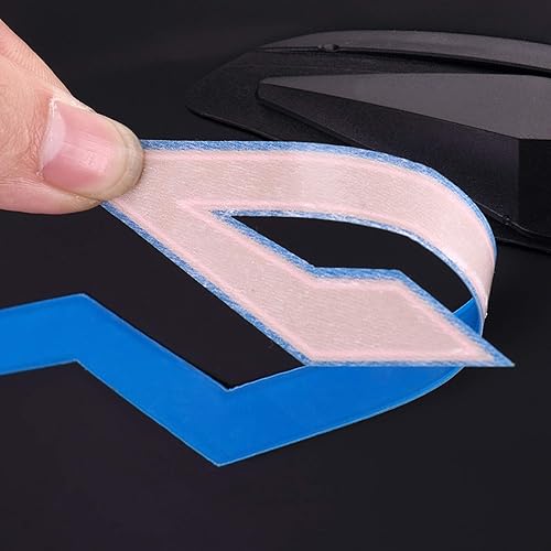 Miniatura 3 de JIGUOOR 4 luces para casco de motocicleta, señal de conducción nocturna, 3 modos de luz LED para casco de decoración (azul, funciona con pilas)