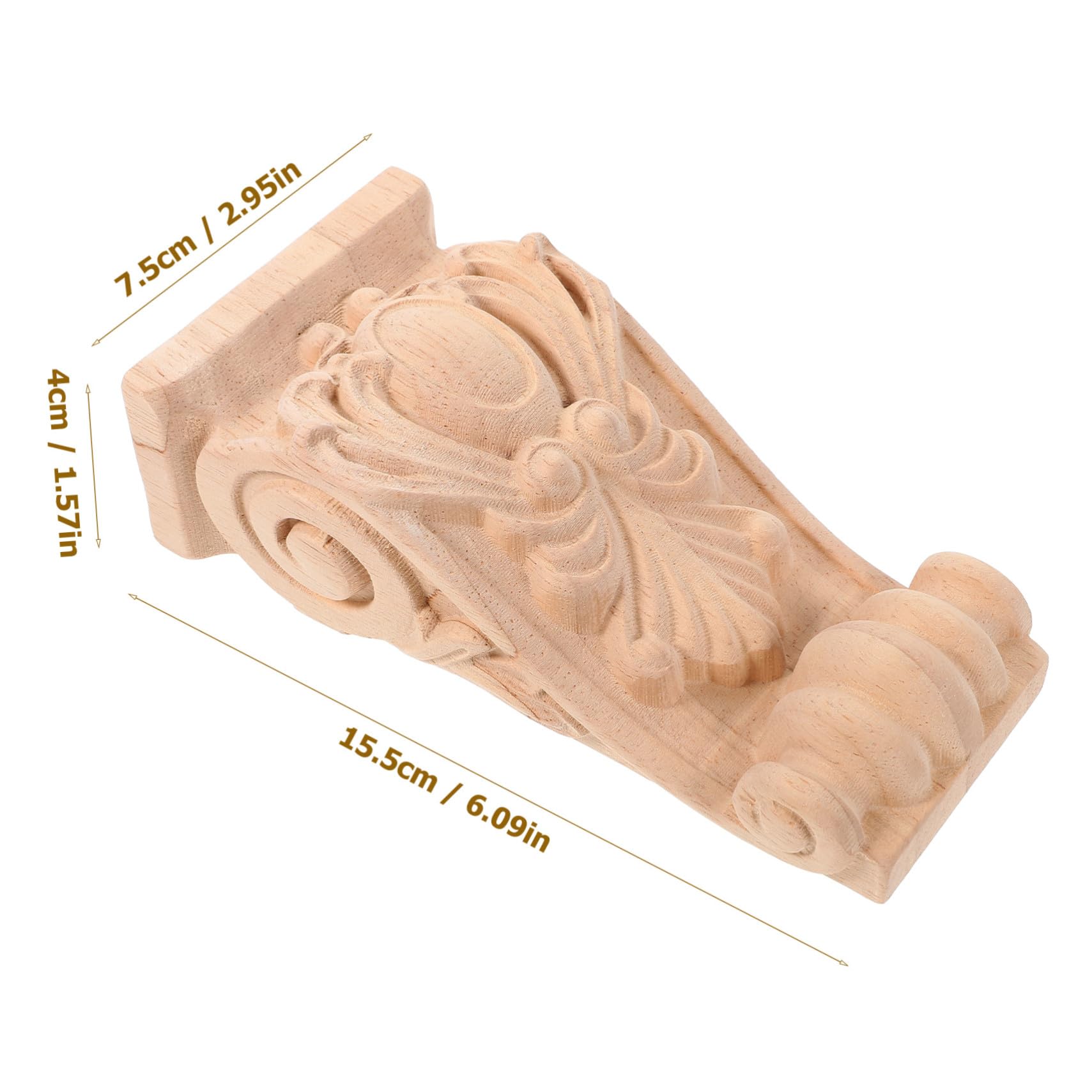 LIFKOME Ménsula Decorativa de Madera Textura Fina y Diseño Rústico Estilo Europeo para Decoración de Muebles y Espacios Interiores