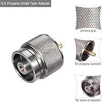 Vista 3 de Adaptador de estufa de camping 1 Lb Entrada de tanque pequeño de propano EN417 Cilindro de salida de válvula lindal LPG Adaptador