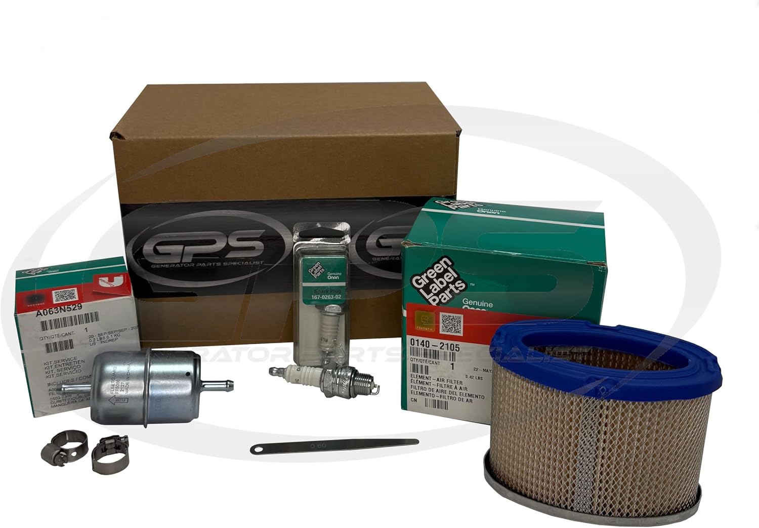 GPS GENERATOR PARTS SPECIALIST Tune Up Kit (OEM Parts) for Cummins Onan RV Generators KV, KVC, and KVD