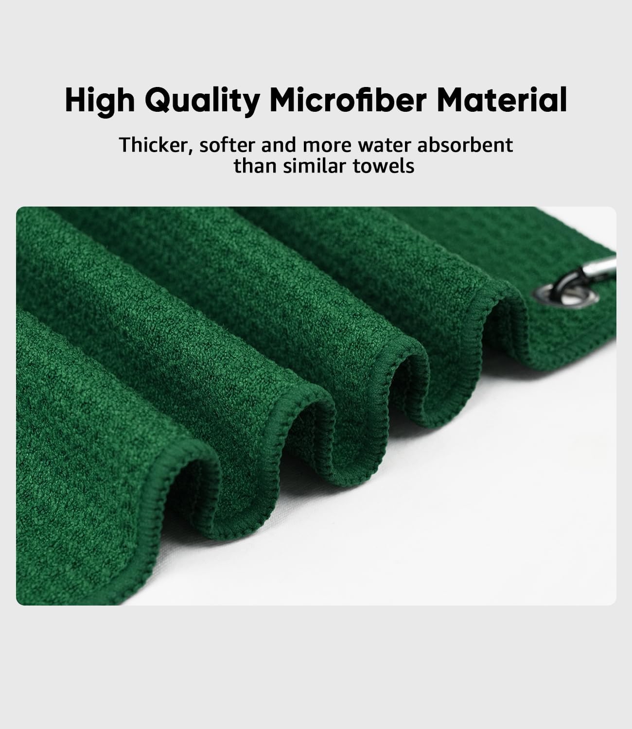 Pro Golf Towel Microfiber Golf Towel for Golf Bags (16" X 16") with Hook, Loop Fastener and Gift Box, Essentials Golf Accessories for Men, Golf Gifts for Men/Women - Image 8