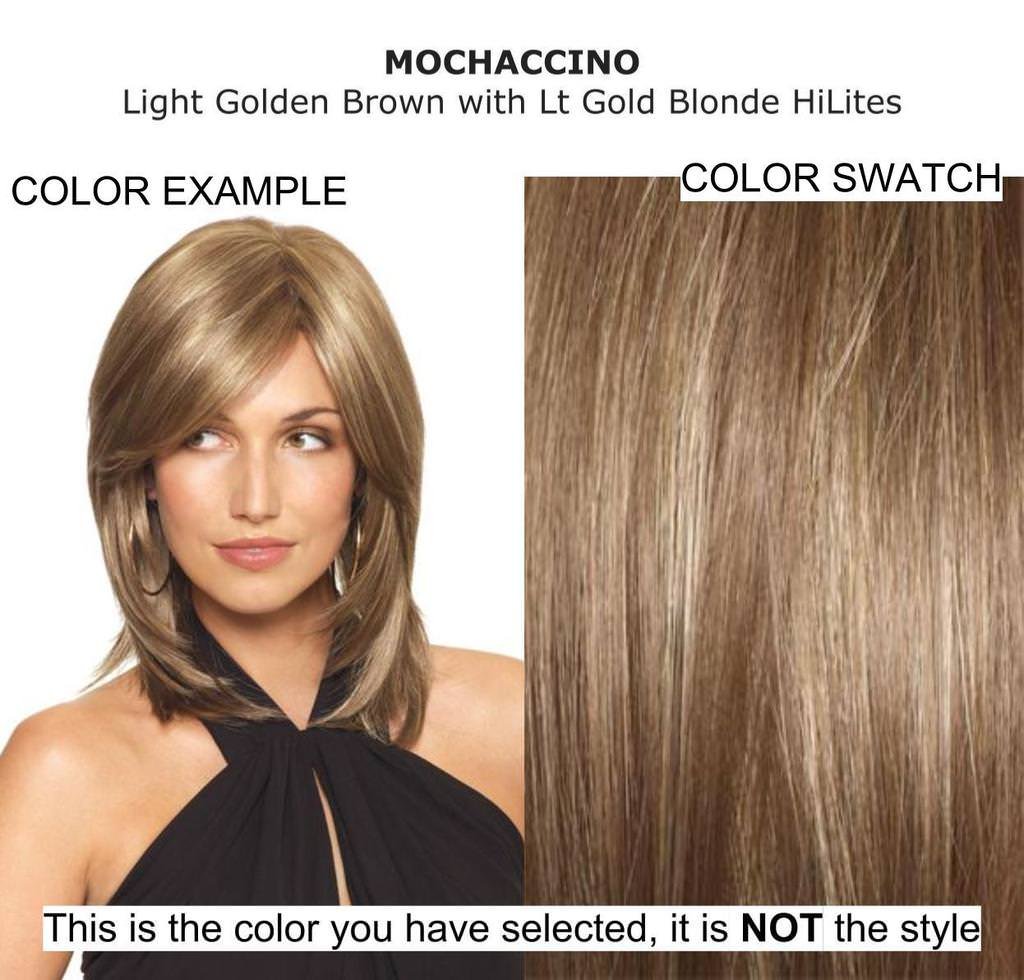 Bundle - 3 items: Lizzy Wig by Rene Paris, Christy's Wigs Q & A Booklet & Wide Tooth Comb - Color:MOCHACCINO