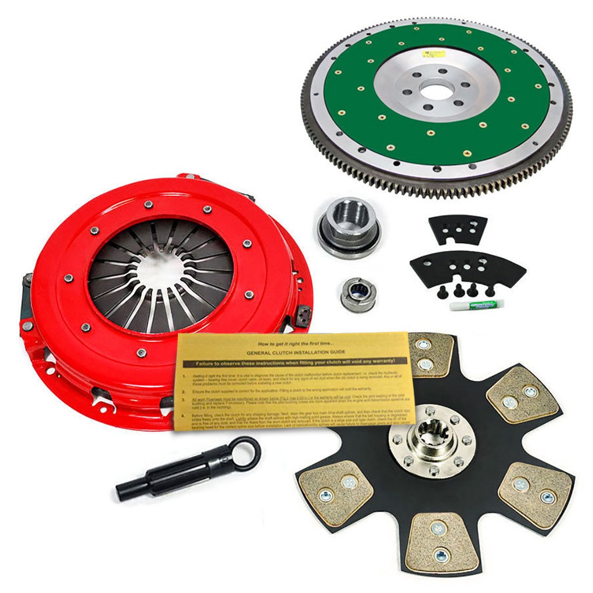 EFT STAGE 4 CLUTCH KIT+FIDANZA ALUMINUM FLYWHEEL FOR 86-95 FORD MUSTANG GT 5.0L 302"