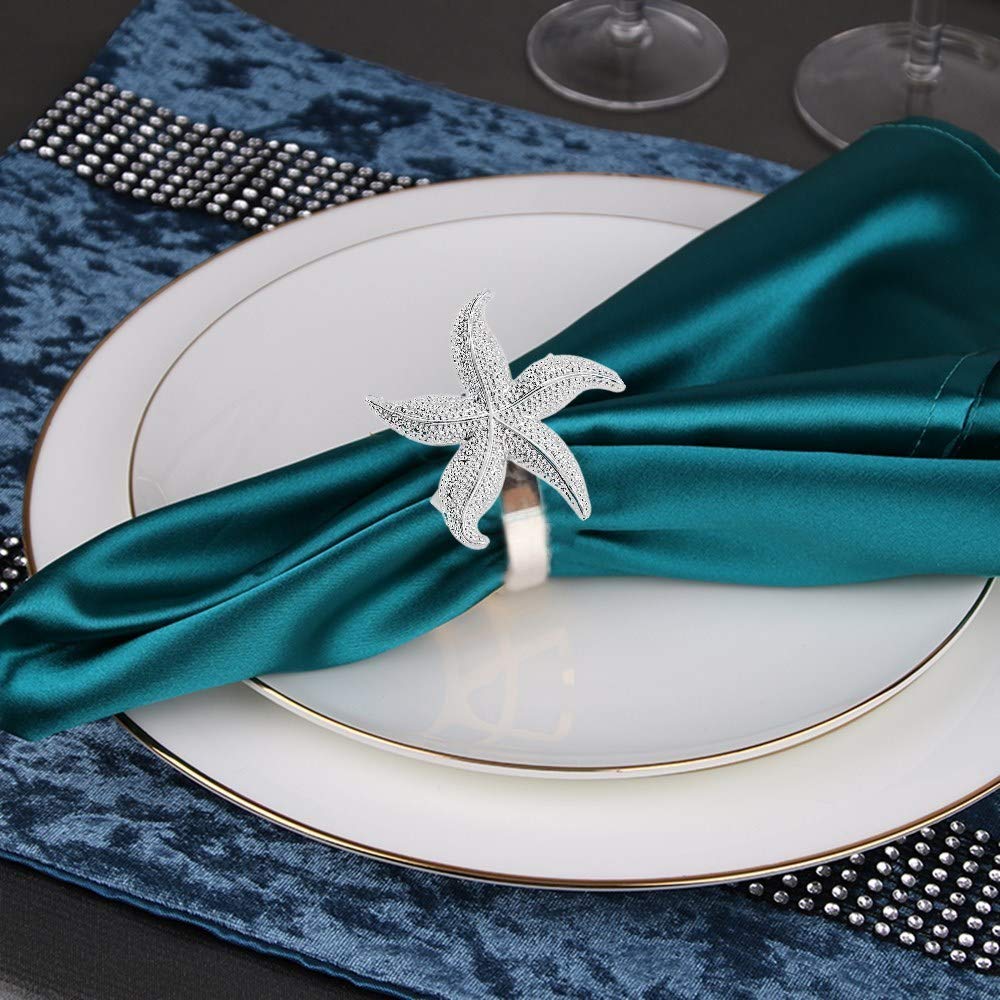 9 Serviettenringe Küstenstil - Mit Seestern, Muschel Und Seepferdchen