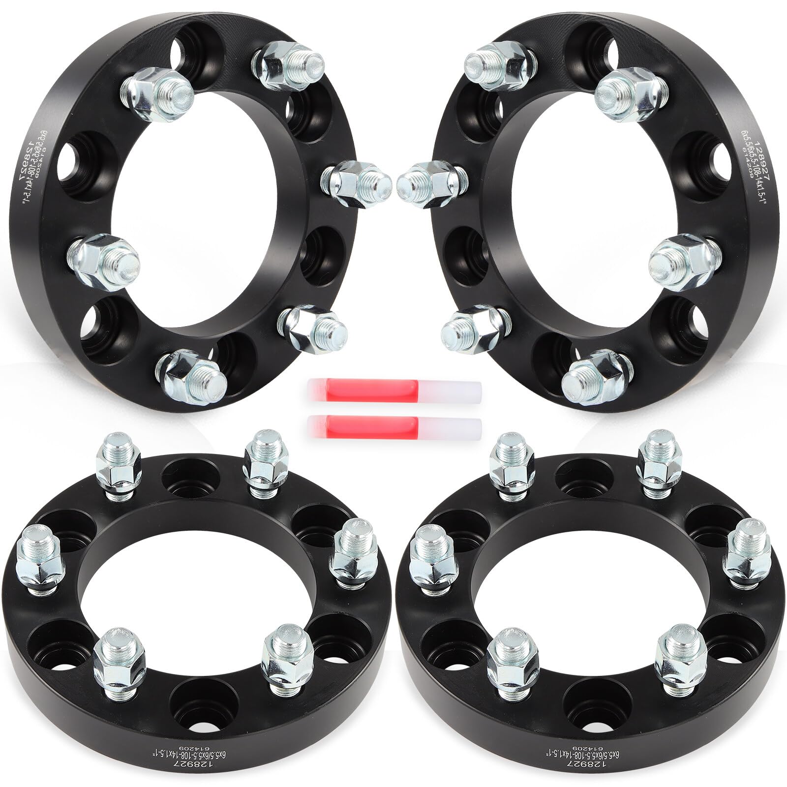 SCITOO 4Pcs 6x5.5 Wheel Spacers 1 inch for Chevy/for GMC Black
