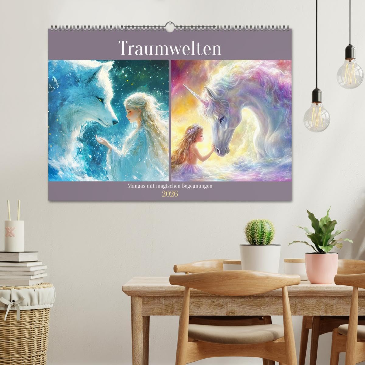 Traumwelten. Mangas mit magischen Begegnungen (Wandkalender 2026 DIN A2 quer), CALVENDO Monatskalender: Lass dich von lieblichen Mädchen in Träume entführen (CALVENDO Tiere)