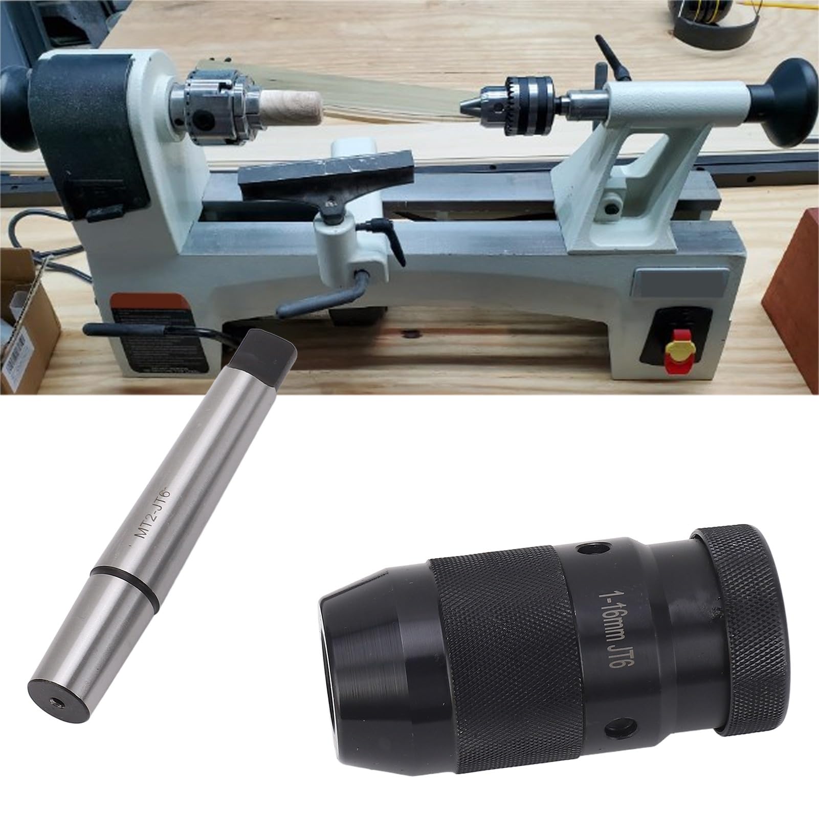 Mandrino per trapano autoserrante 1-16mm Mandrino per trapano manuale senza chiave ad alta precisione con gambo MT2 JT6 Acciaio ad alto tenore di carbonio resistente all'usura per