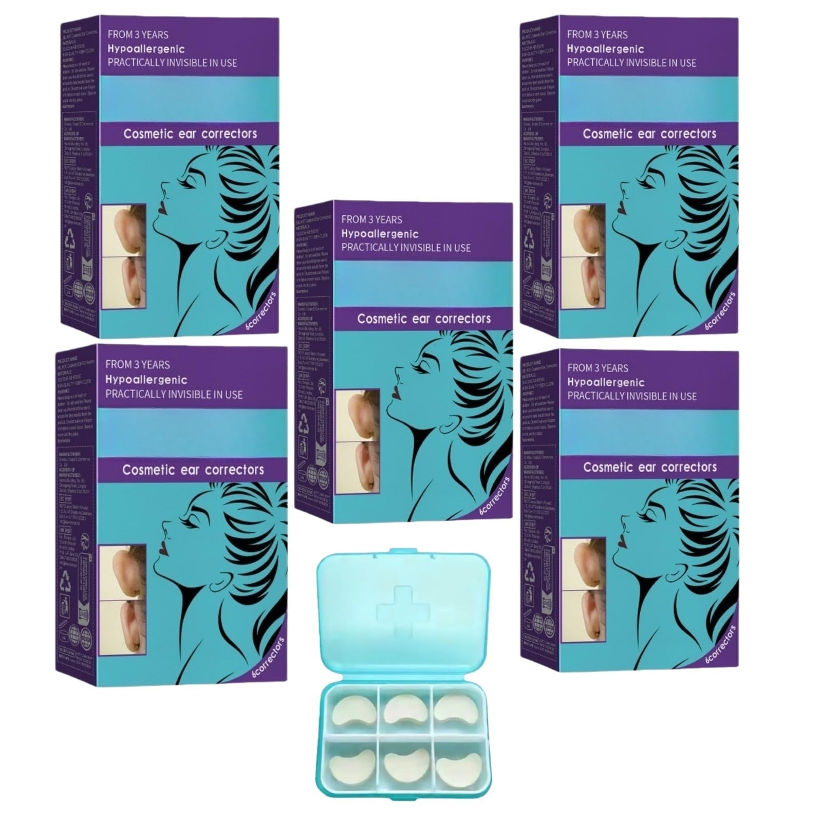 Correctores de oídos, parches para los oídos cosméticos, parches impermeables para los oídos, parches invisibles, corrección estética de los oídos