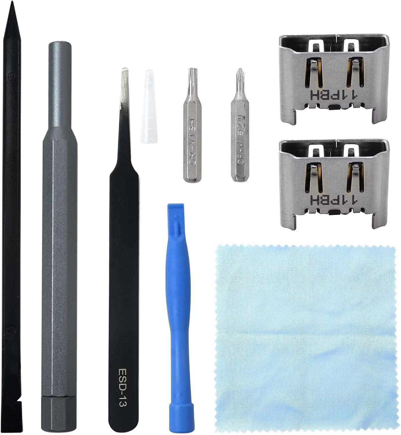 2x HDMI Port and 1x Metal 5 inch Bit Driver and 2x Precision Bits for Sony Playstation 4 PS4, Display Socket Interface Jack Connector Repair Kit by BLUE ELF