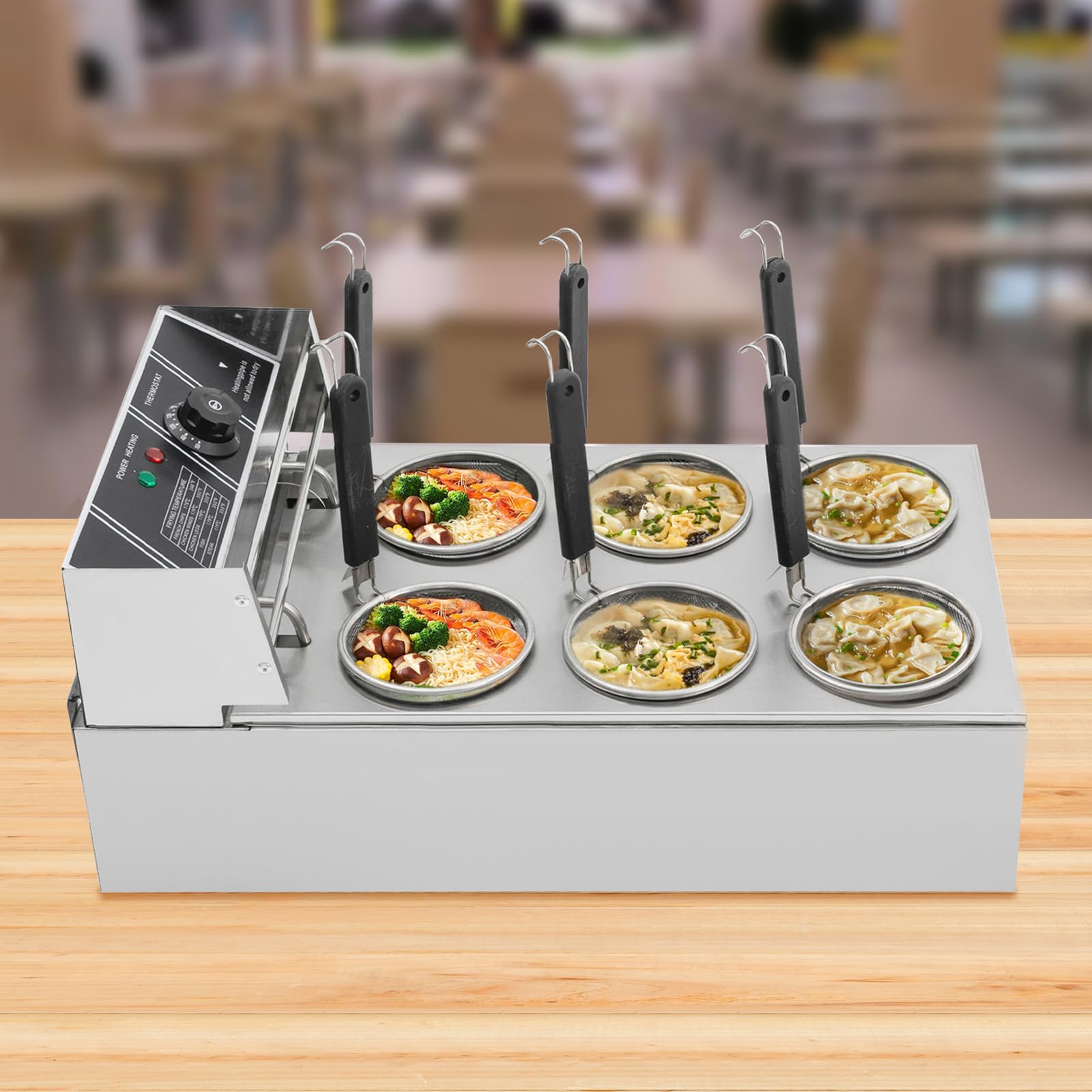 Fornello per pasta e pasta, 6 cesti, elettrico, 2 KW, 20 l, fornello elettrico per la pasta da 20 l, per grandi celebrazioni, fornello elettrico per uso professionale
