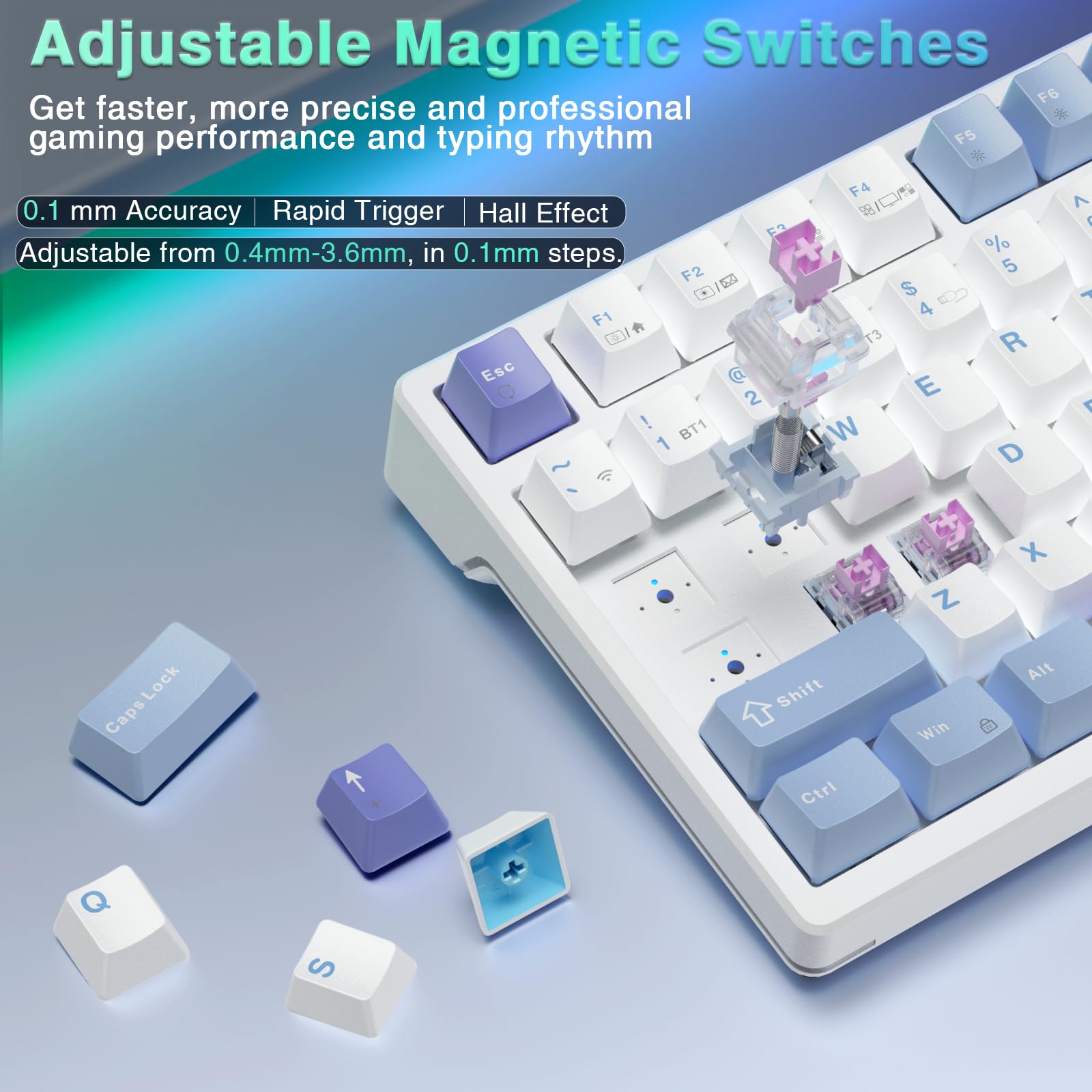 Aula F98X Magnetic Switch Rapid Trigger Hall Effect Keyboard