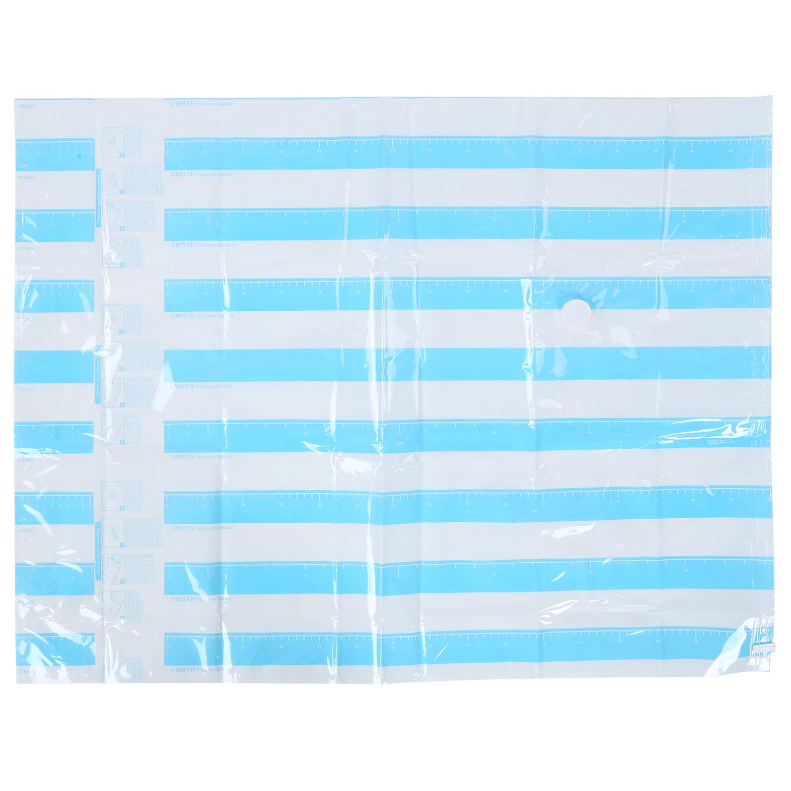 Bolsas de almacenamiento al vacío reutilizables, bolsas de compresión para mantas de ropa de viaje, diseño de doble cremallera con entrada de aire de 3,5 cm para viajes en casa, (100 * 80CM)