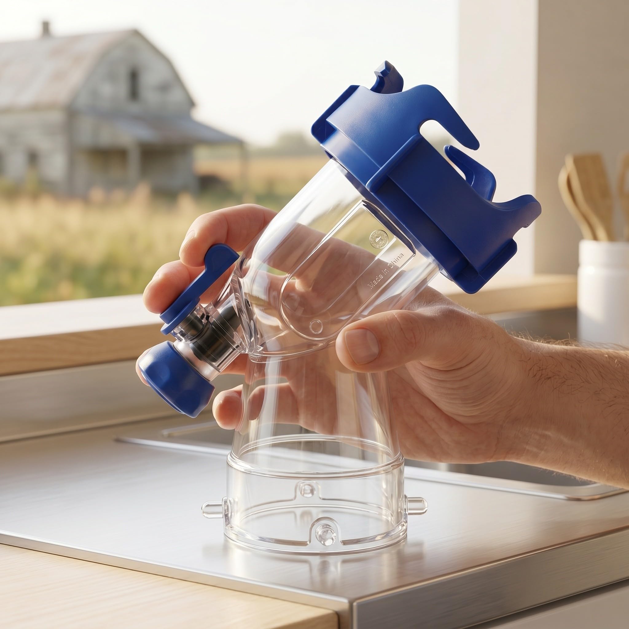 Operitacx Adaptador de manguera de desagüe para vehículos recreativos con válvula de cierre, transparente de 45 grados, adaptador de desagüe transparente, conexión de bayoneta resistente a fugas