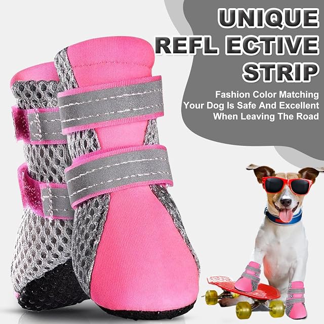 Foto 4 de 7 de PETCUTE Botas Perros Impermeables Protectores Patas para Perro Respirable Zapatos Antideslizantes para Perros…