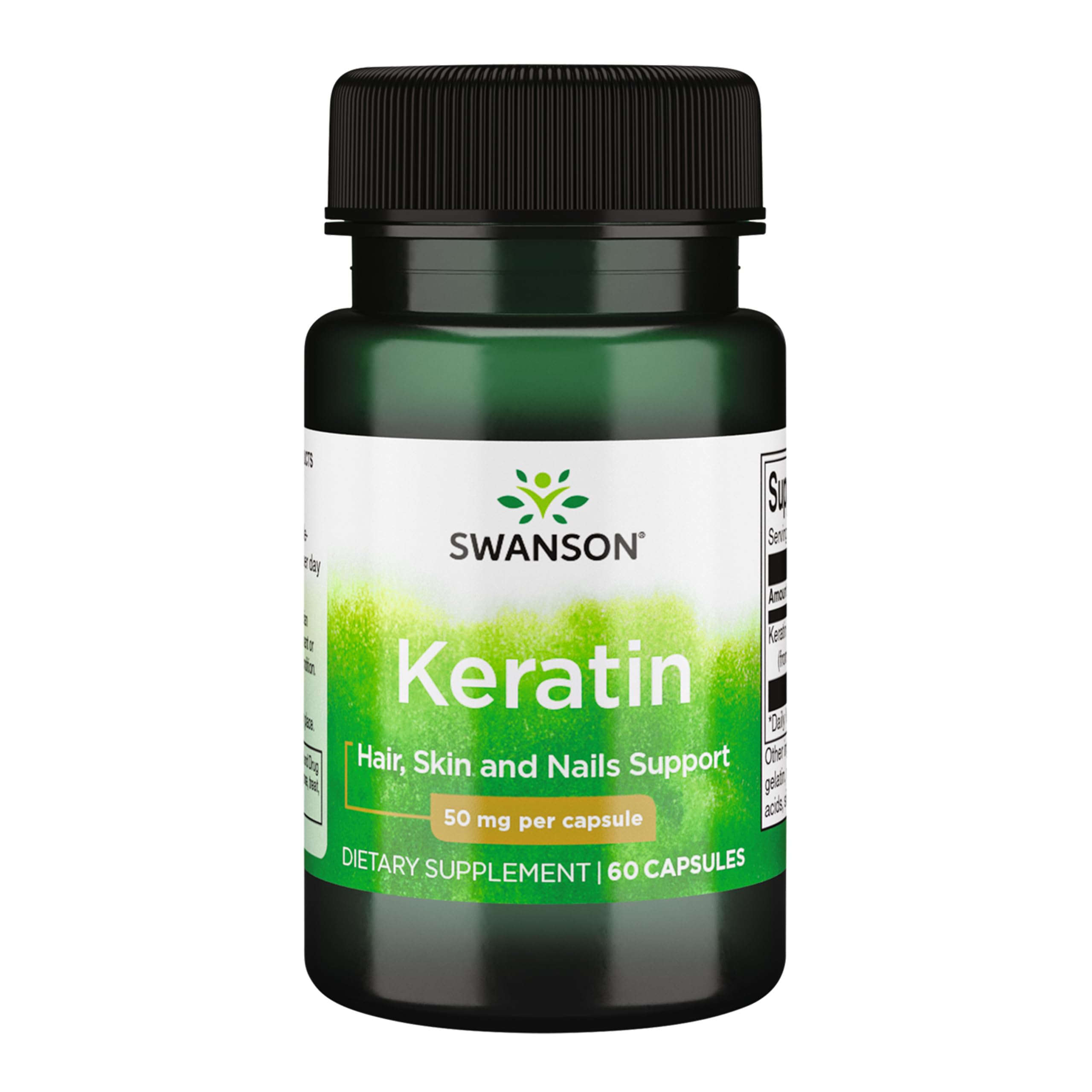Keratin (from Tibetan Wool) - Natural Supplement Promoting Healthy Joints, Hair, Skin & Nails - Helps Nourish Healthy Connective Tissues - (60 Capsules, 50mg Each)