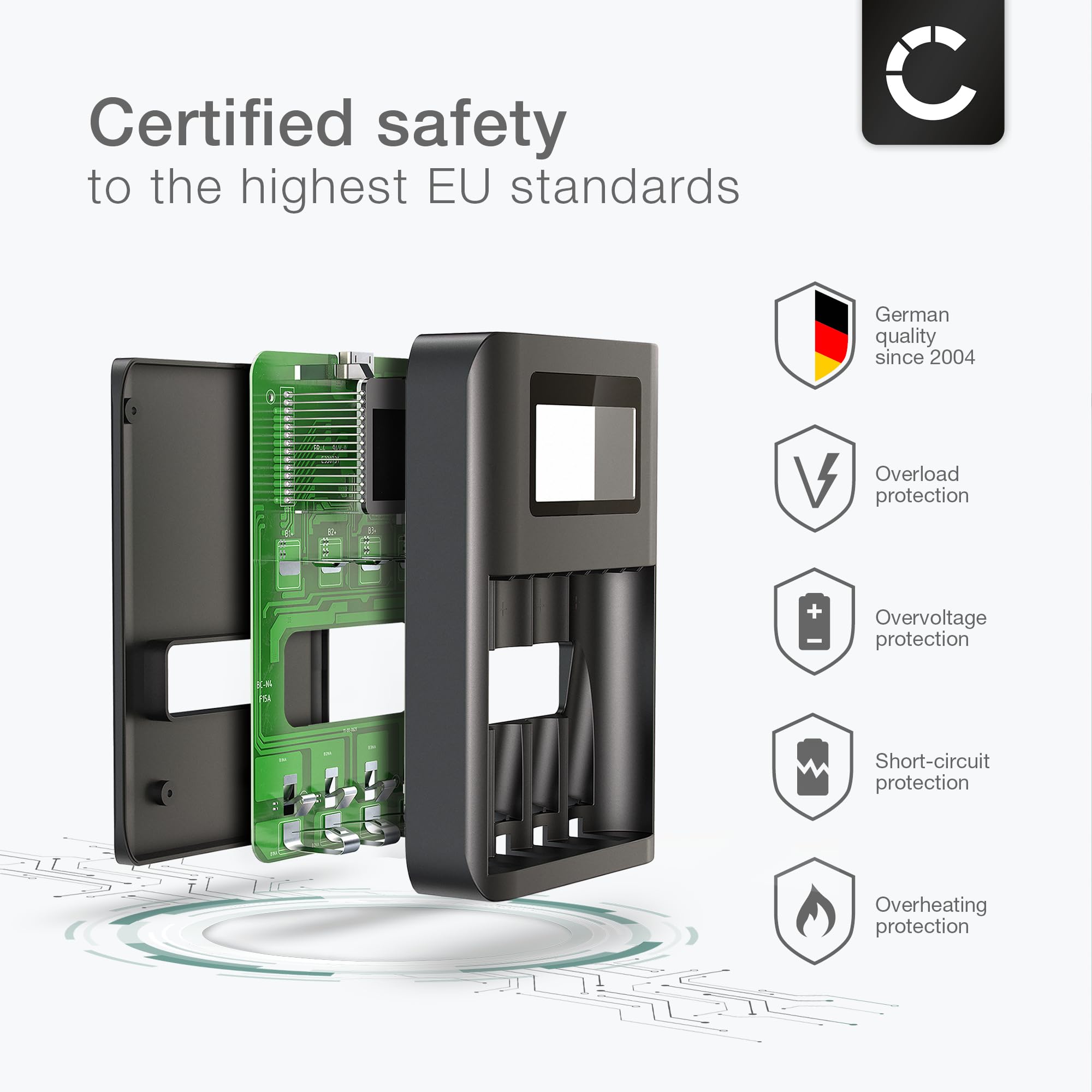Caricabatterie USB A 3 Slot Per Batterie AA/AAA – Compatto E Portatile
