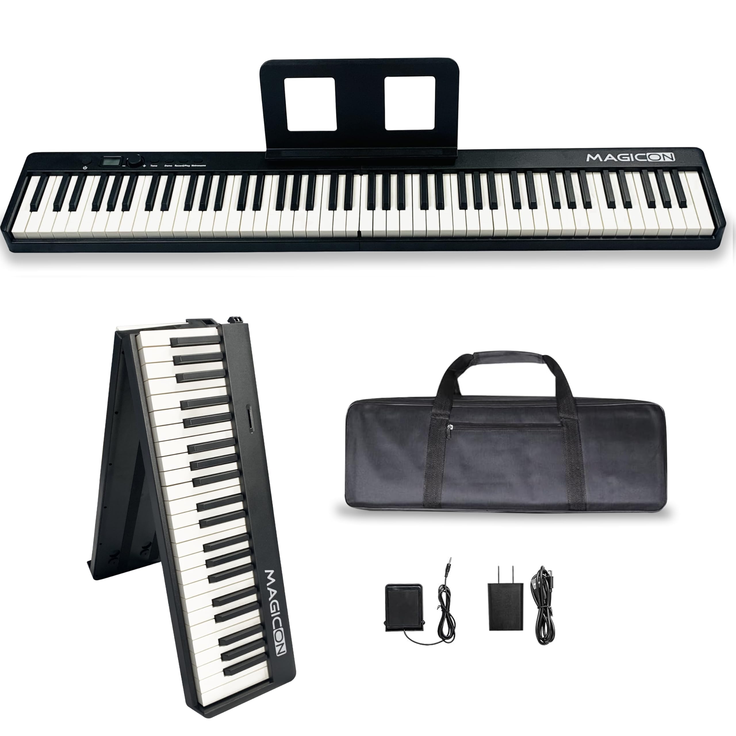 【美品】電子ピアノ 88鍵盤 折り畳み式 キーボード 折りたたみ 電子ピアノ 88鍵盤 キーボード デジタルピアノ 充電