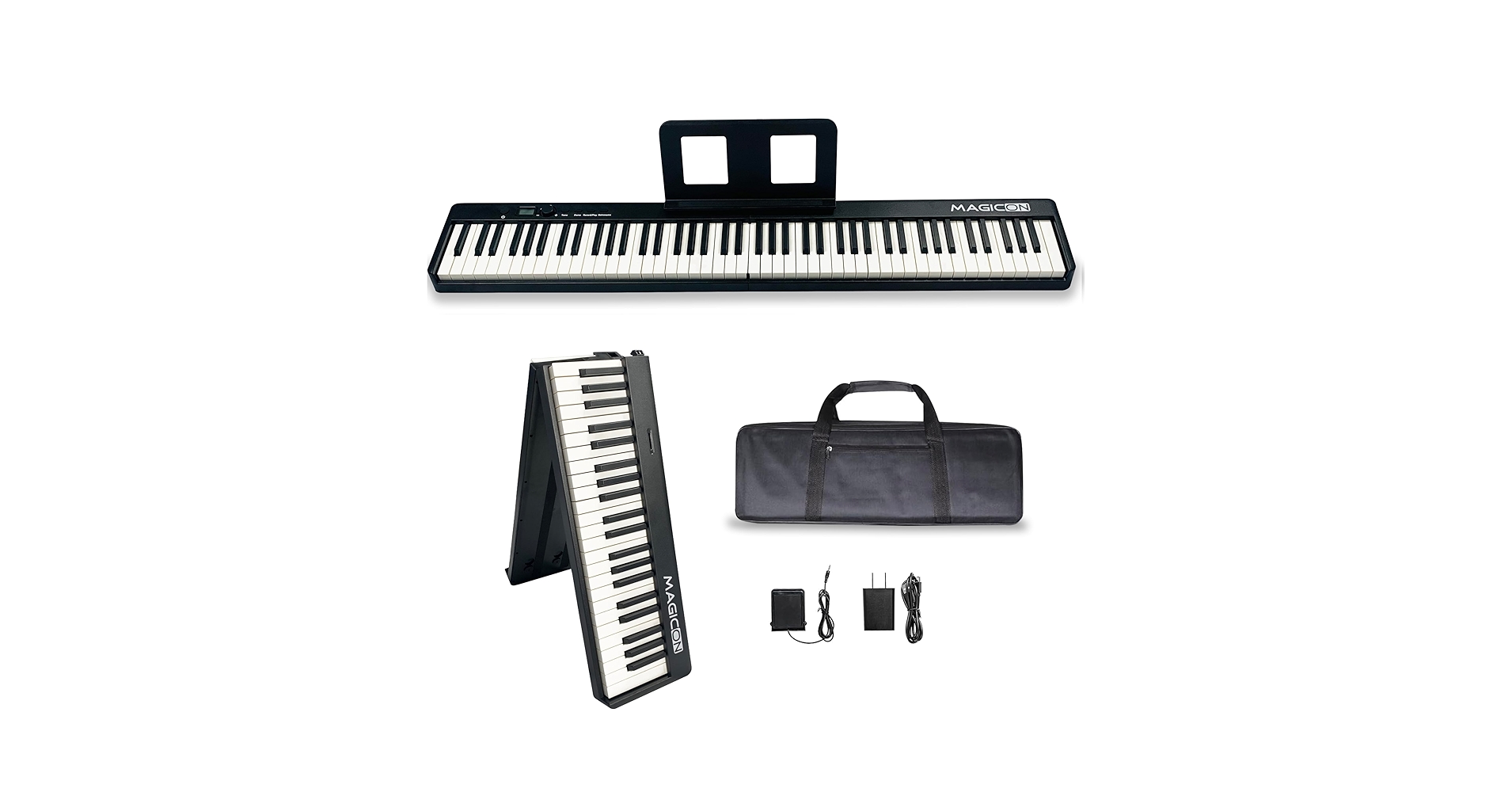 Amazon | MAGICON 88鍵盤 折りたたみ式 キーボード 電子ピアノ