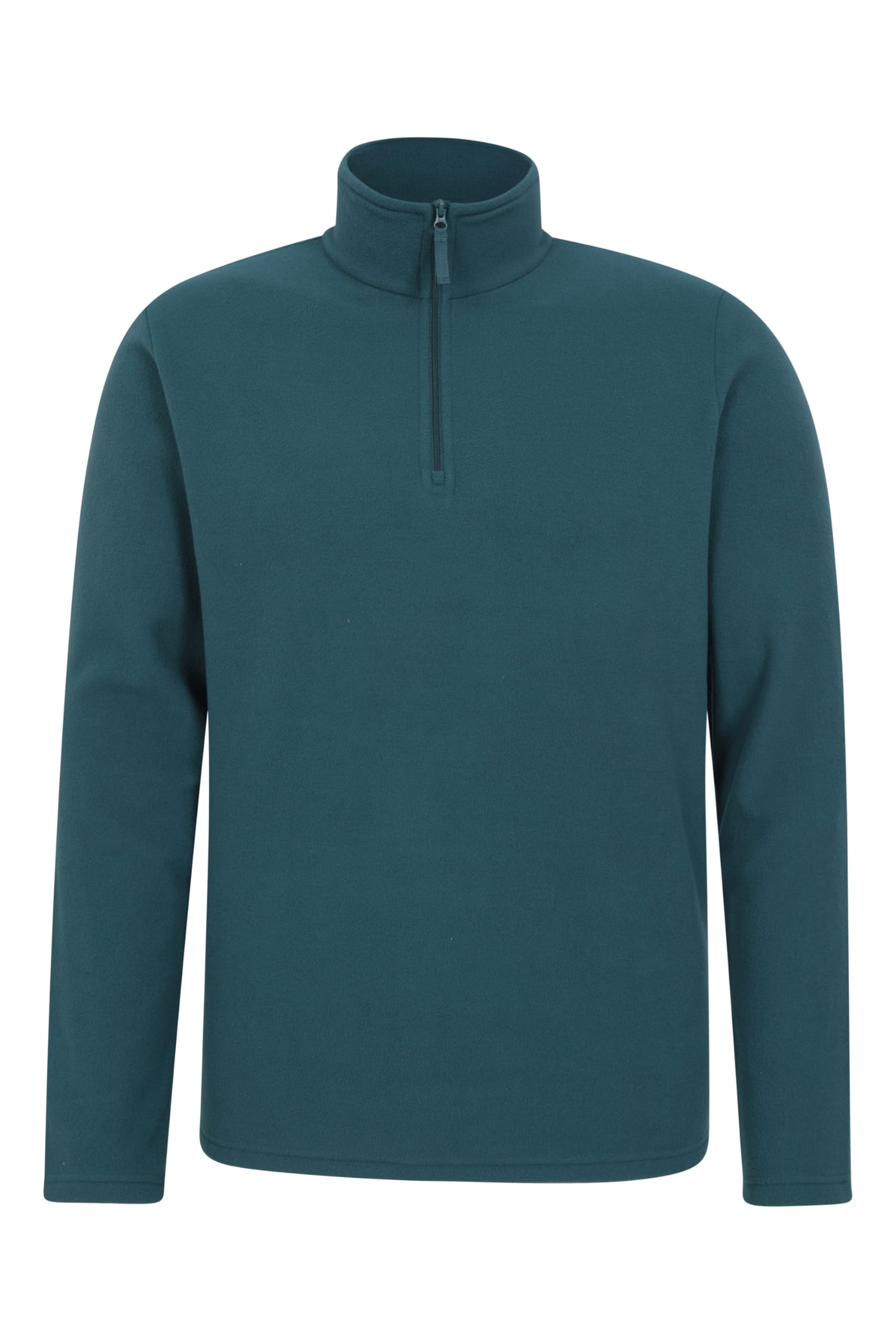 Mountain Warehouse Camber II Mens Half-Zip Fleece - Lightweight & Quick Dry, Breathable Antipill Microfleece - For Spring Summer, Outdoors, Travelling & Hiking Petrol XXS