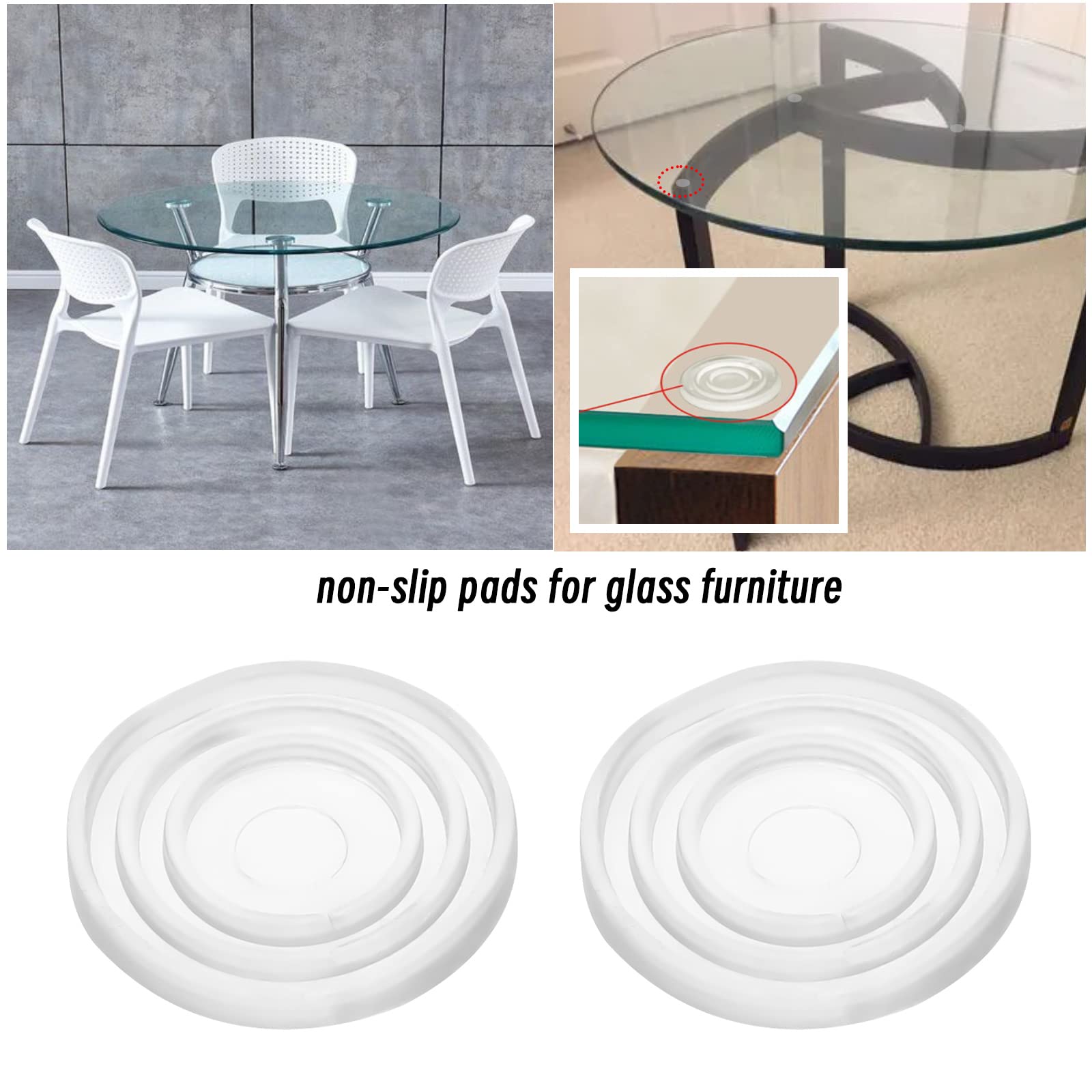 Gommini Adesivi Trasparenti Per Tavoli: 50 Pezzi, 25mm X 2mm, In PVC, Antiscivolo E Paraurti Per Vetro E Mobili
