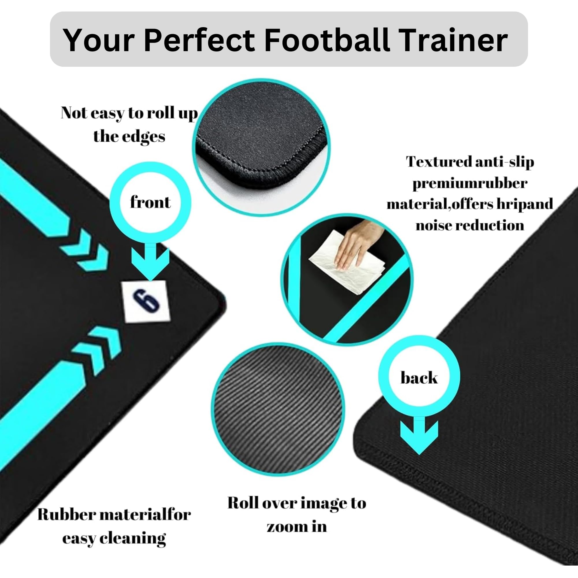 Football Training Mat, Soccer Mastery Skills Mat 90x60cm, Develop Confidence - Image 7