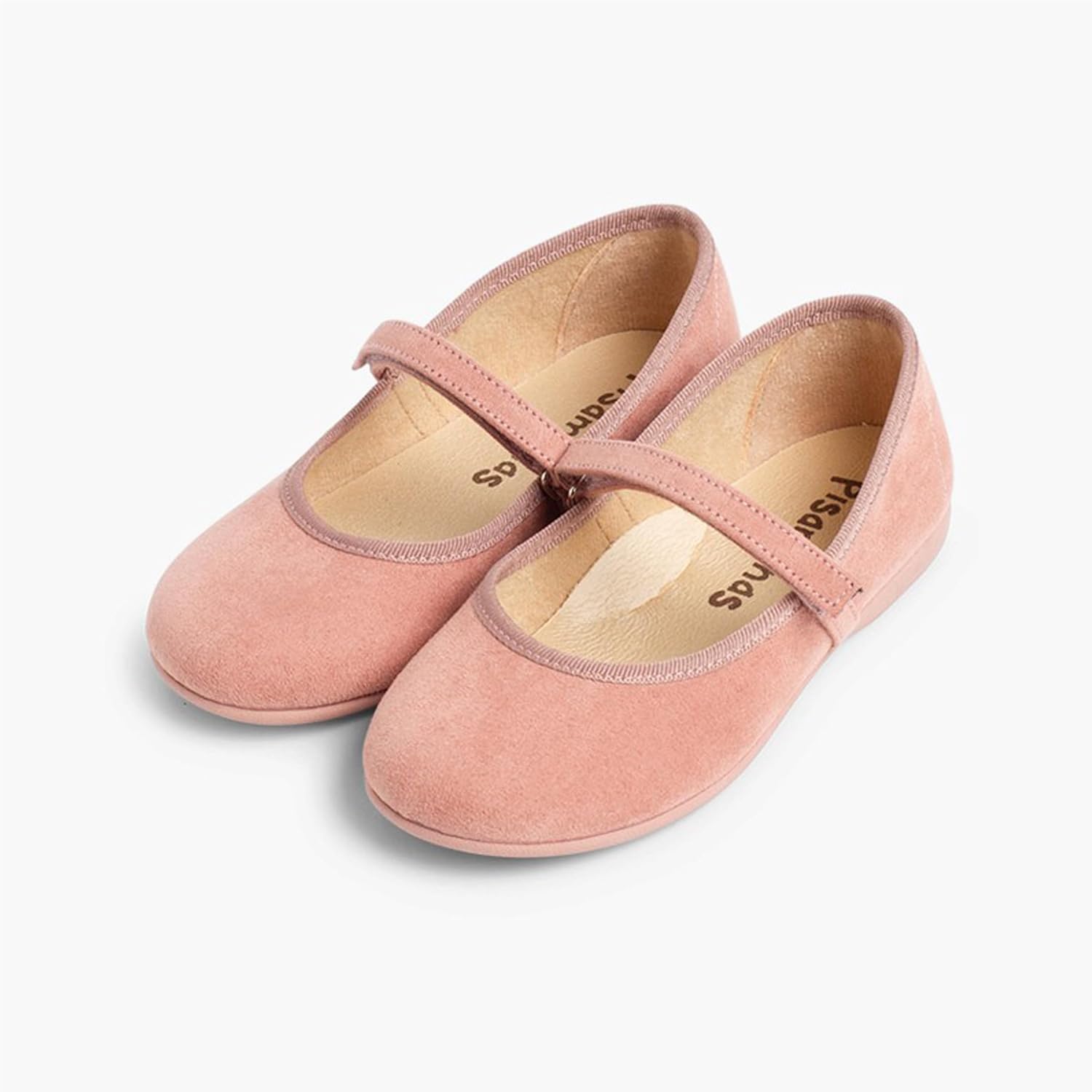 Pisamonas Girls Riptape Faux Suede Mary Janes