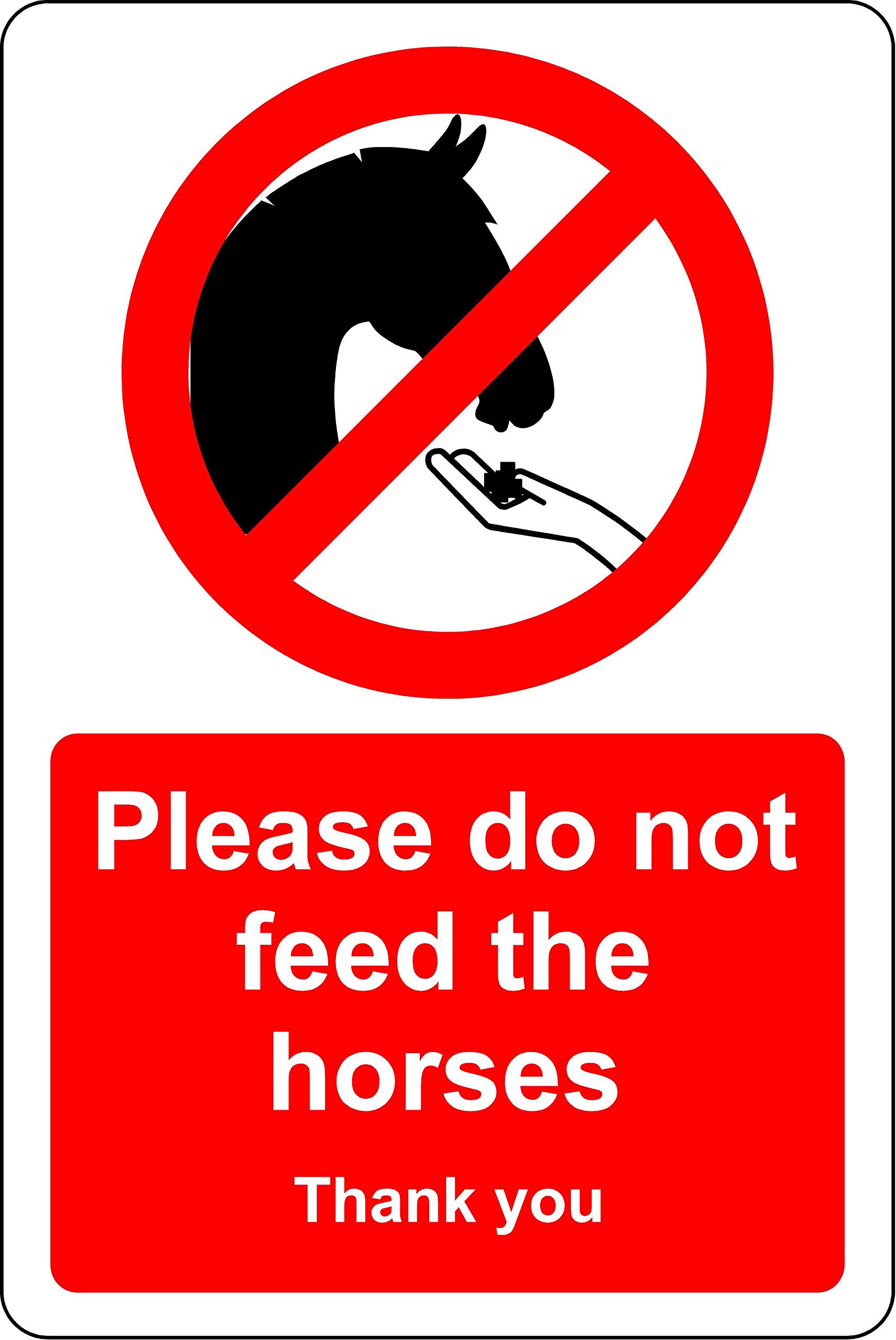 Buy Please do not feed the horses thank you safety sign 3mm Aluminium