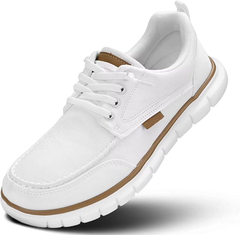 Mens Casual Loafers Boat Shoes Slip On Canvas Walking Fashion Dress Sneakers Comfortable Lightweight Oxfords Soft Sole