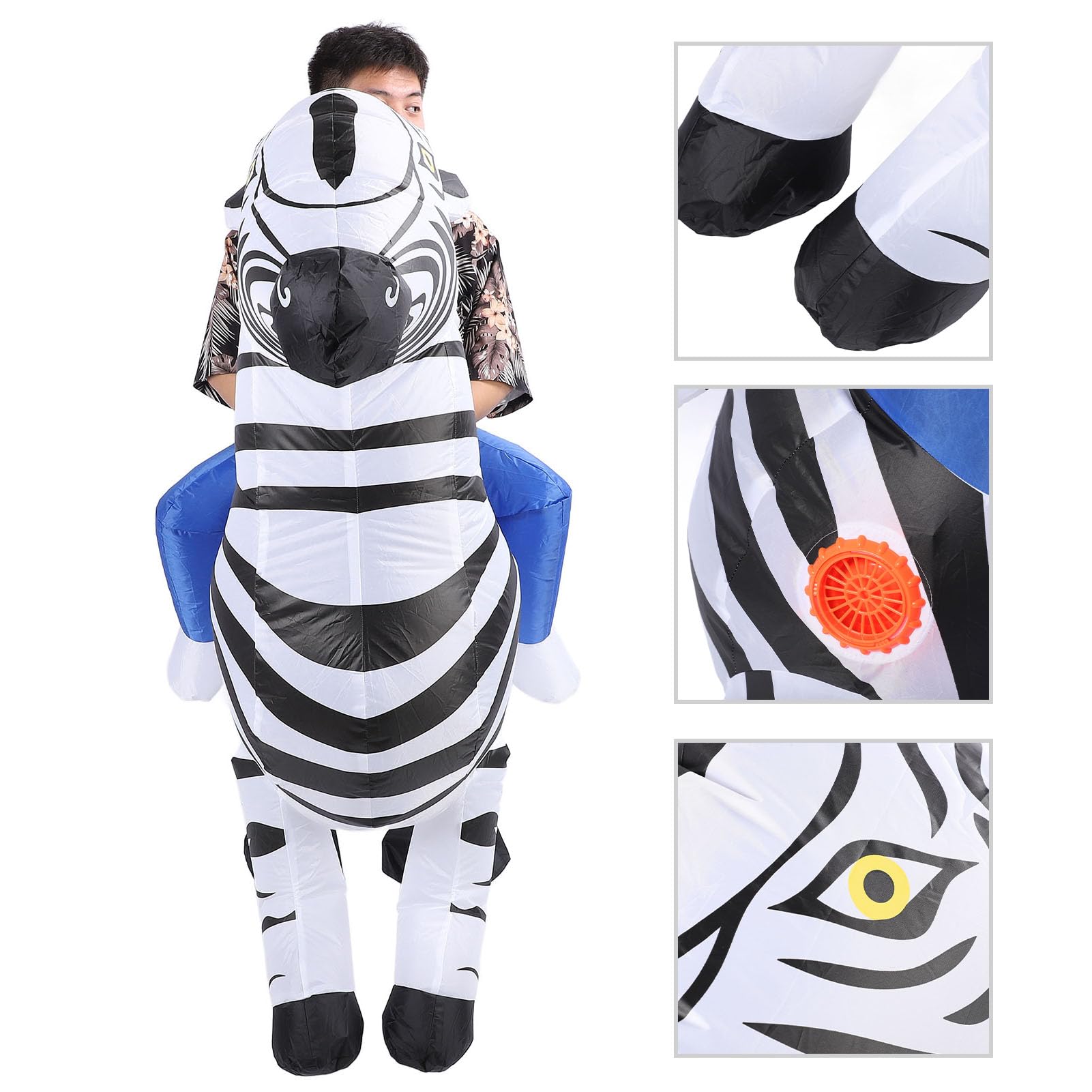 Costume da Spettacolo per Animali con Gonfiaggio Rapido per Eventi e Corse Divertenti di beneficenza. Batterie Non Incluse
