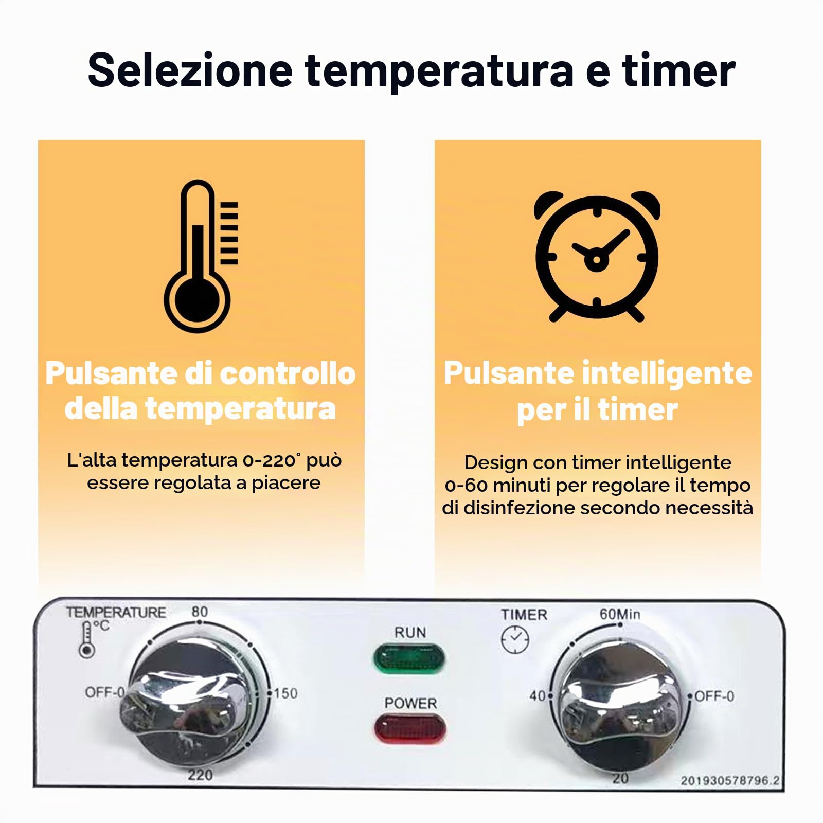 Sterilizzatore ad alta temperatura,sterilizzatore ad alta temperatura a calore secco di grande capacità,sterilizzatore estetica con controllo della temperatura e timer,adatto per strumenti per capelli