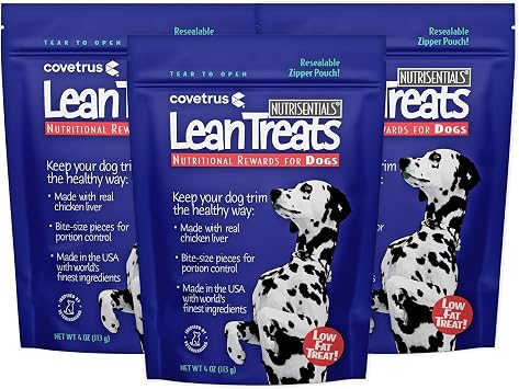 Covetrus Nutrisential Lean Treats for Dogs - Small, Medium & Large Dogs K9 - Nutritional Low Fat, Bite-Size - Soft Chicken Flavor - Chicken Flavor - 3 Pack - 4oz