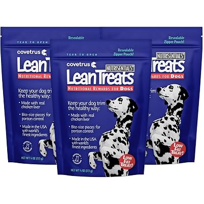 Covetrus Nutrisential Lean Treats for Dogs - Small, Medium & Large Dogs (K9) - Nutritional Low Fat, Bite-Size - Soft Chicken Flavor - Chicken Flavor - 3 Pack - 4oz