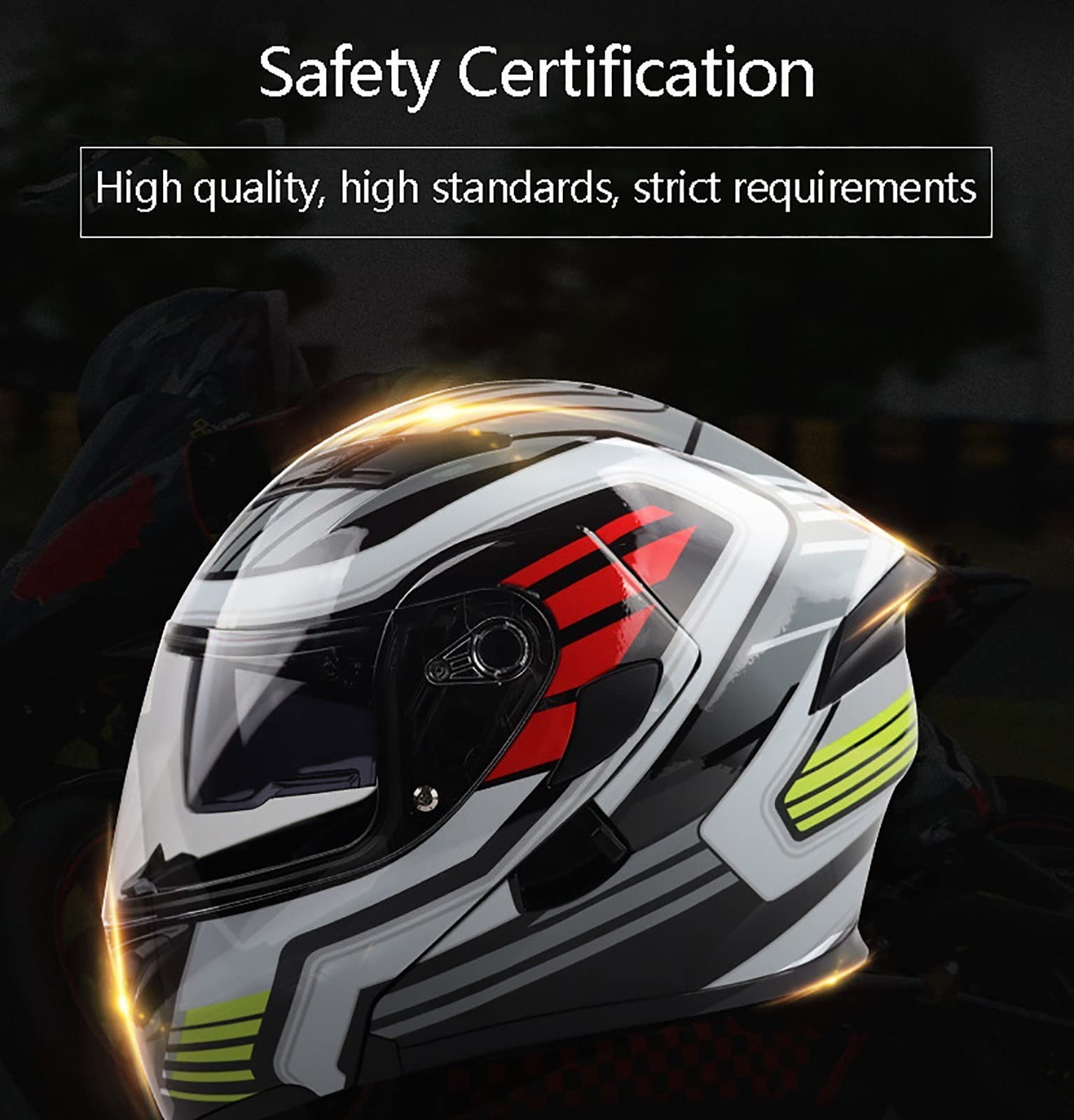 HZIH Casco De Moto Modular + Casco Abatible Integrado Bluetooth con Micrófono Incorporado Cascos Integrales Visera Doble Dot/ECE Homologado para Adultos Mujeres Y Hombres C,3XL=65-66cm