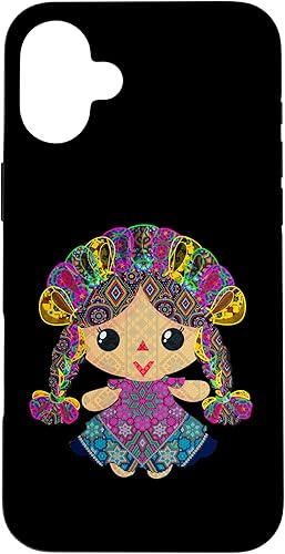 Vista 61 de iPhone 13 Pro Max muñeca mexicana, maria, mazahua arte huichol, lele, estuche