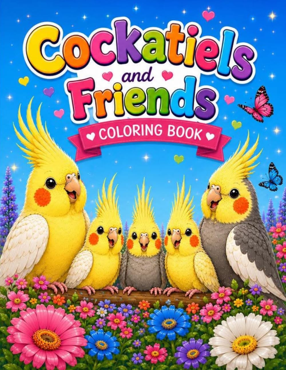 Cockatiel and Friends Coloring Book: Cockatiel Coloring book for kids and bird lovers of all ages (Bird Lovers Coloring Book Collection)