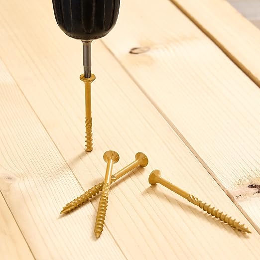 50 tornillos para cubierta #10 x 3 pulg autorroscantes para madera exterior, 50 piezas miniatura 5
