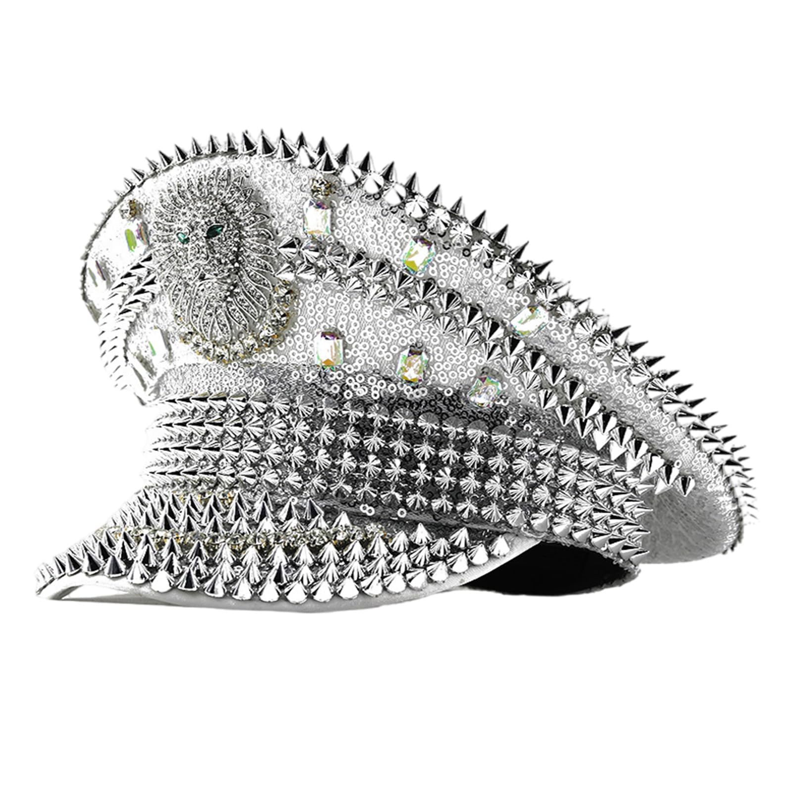 Lions - Cappello unisex con strass e paillettes, regolabile, alla moda, unisex, per gli appassionati di moda