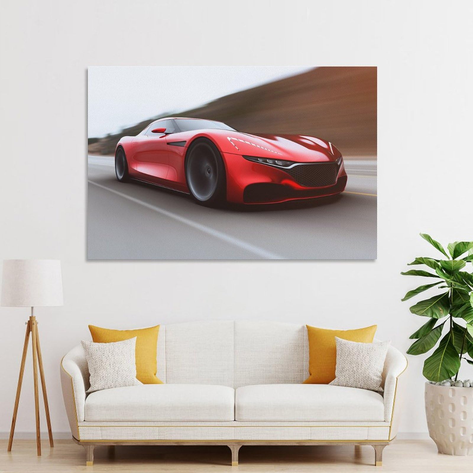 絵画 インテリア アート パネル 装飾 車 スポーツカー プレゼント 赤 5パネル 全幅150cm : 車  ポスター、ファッショナブルな車、はたらく車，スポーツカー、スーパーカー、自動車、レーシングカー、モダンな絵画スタイルの装飾インテリア ポスター  (20) キャンバス 芸術 ポスター 壁アート 画像 印刷 現代 寝室 装飾 ポスター