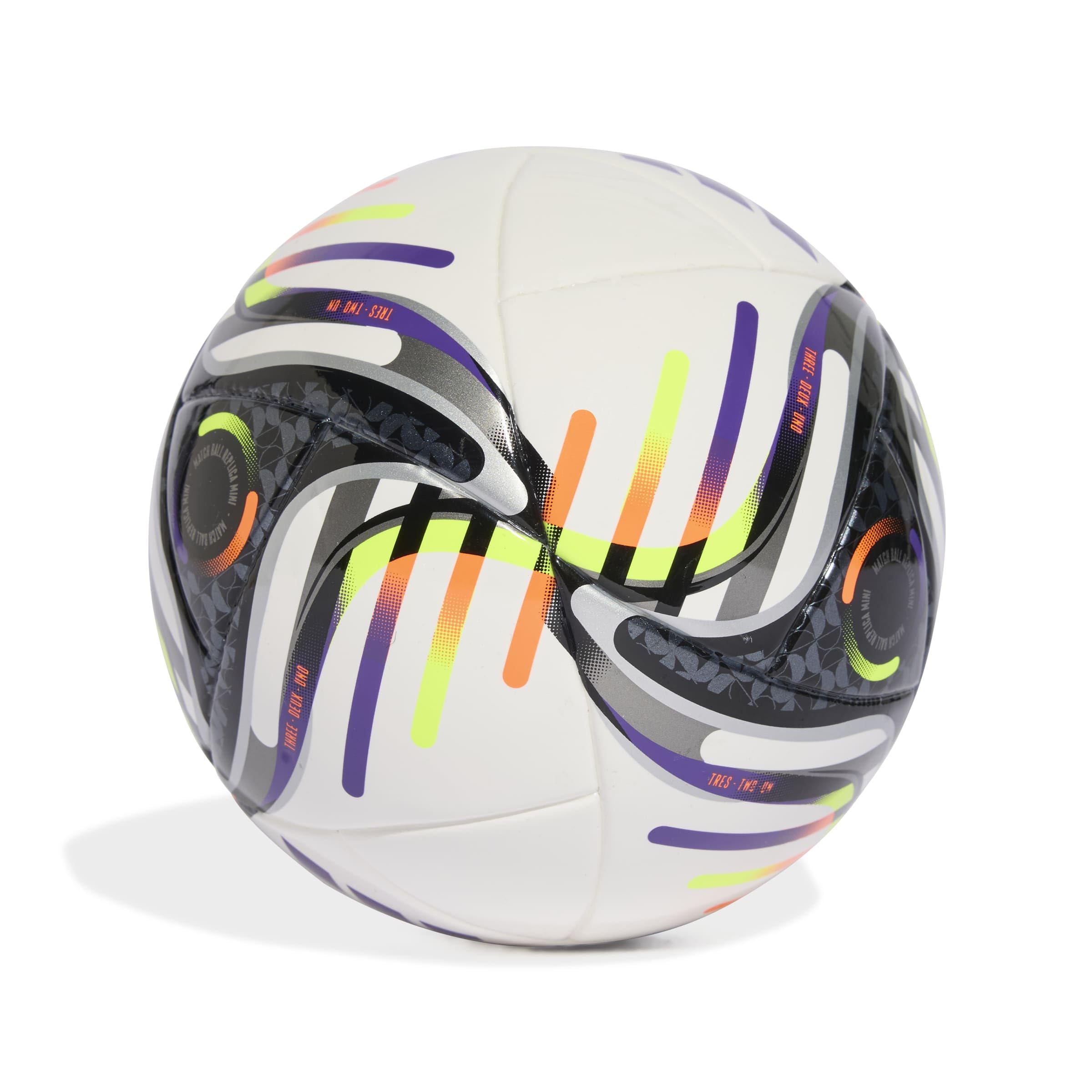 adidas Mini Pallone da Calcio Unisex Adulto Bianco/Nero/Arancione/Giallo Solare 1