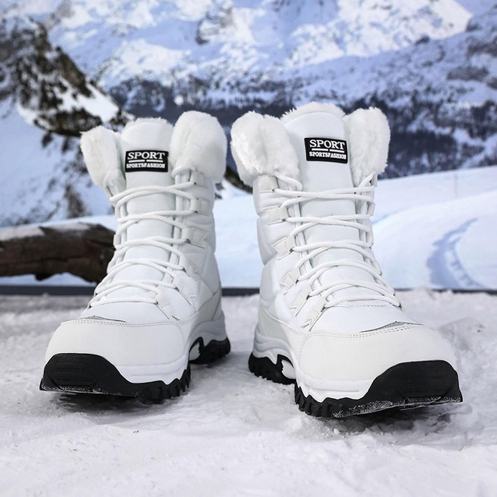 Generico Stivali Neve Donna Impermeabili Calde Termiche Doposci Stivali Imbottiti Antiscivolo Scarpe Da Neve Stivaletti Invernali Dopo Sci Con Fodera Scarponi Snow Boots Per All'acqua Trekkin