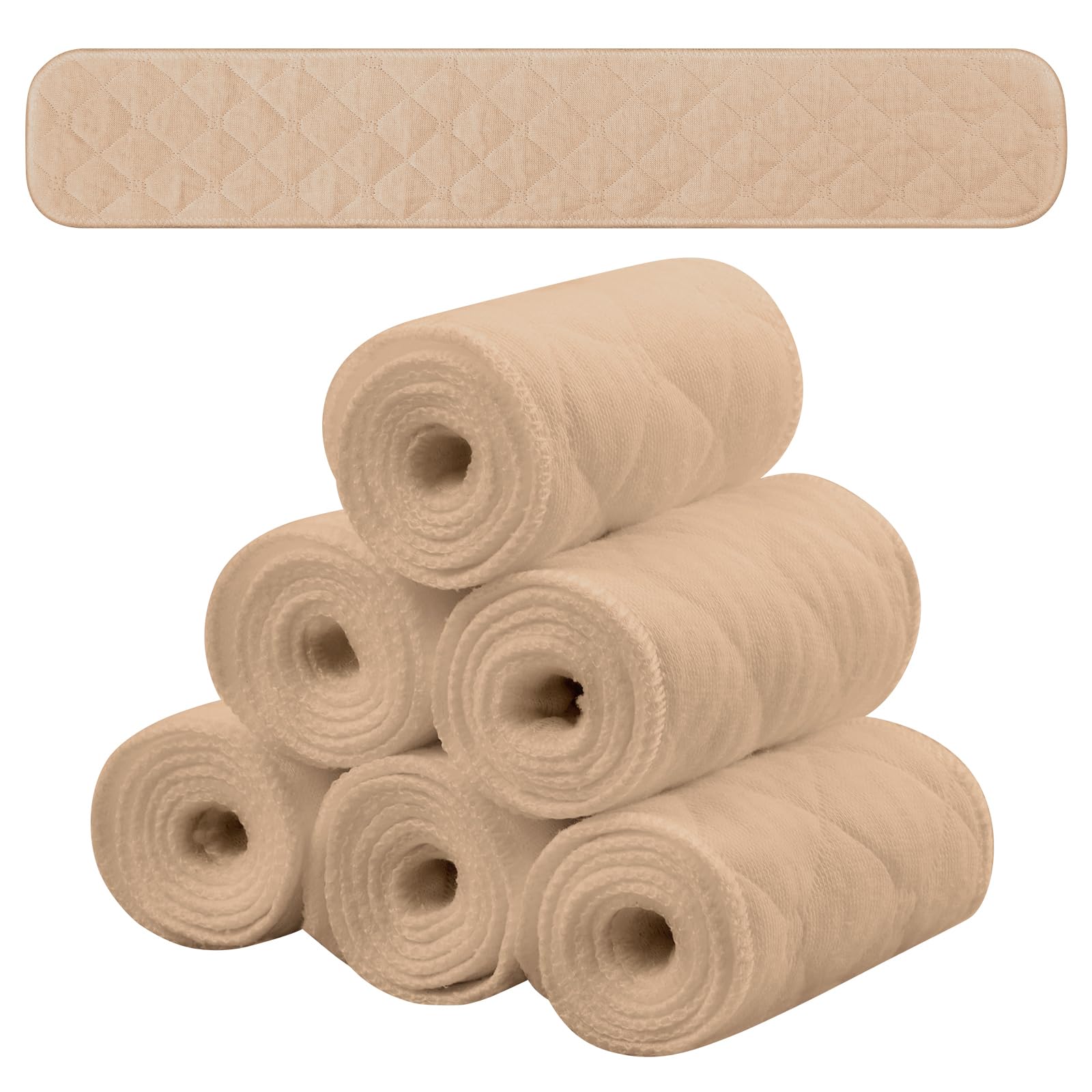 6 Pcs Cotton Bra Liner Sweat Wick Rectangle Breathable Soft 3 Layer Under Breast Pads for Women Rash Supplies-image-39
