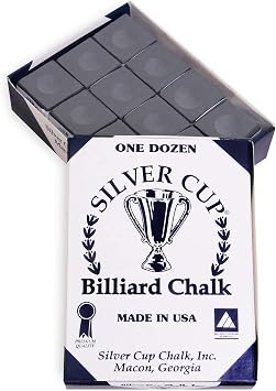 Silver Cup Billiard CHALK - ONE DOZEN