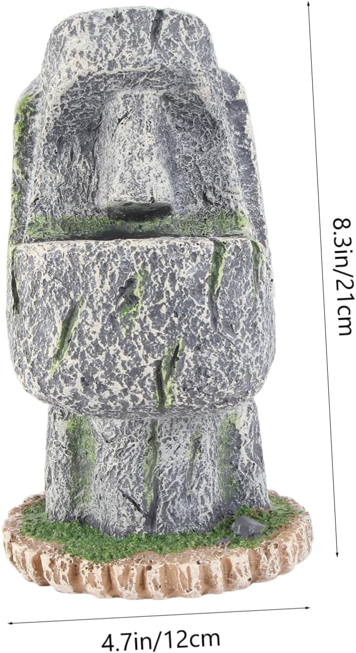 NOLITOY Unique Moai Stone Pen Holder Chic Brush Pot and Practical Storage Box for Office Supplies for Desk Organization and Decoration for Students and Professionals image 2