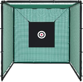 Everfit Golf Net, 3m Wide Practice Driving Nets Cage Impact Screen Hitting Training Sports Netting Backyard Indoor Outdoor Camping Equipment, with Target Cloth Football Baseball Tennis Green