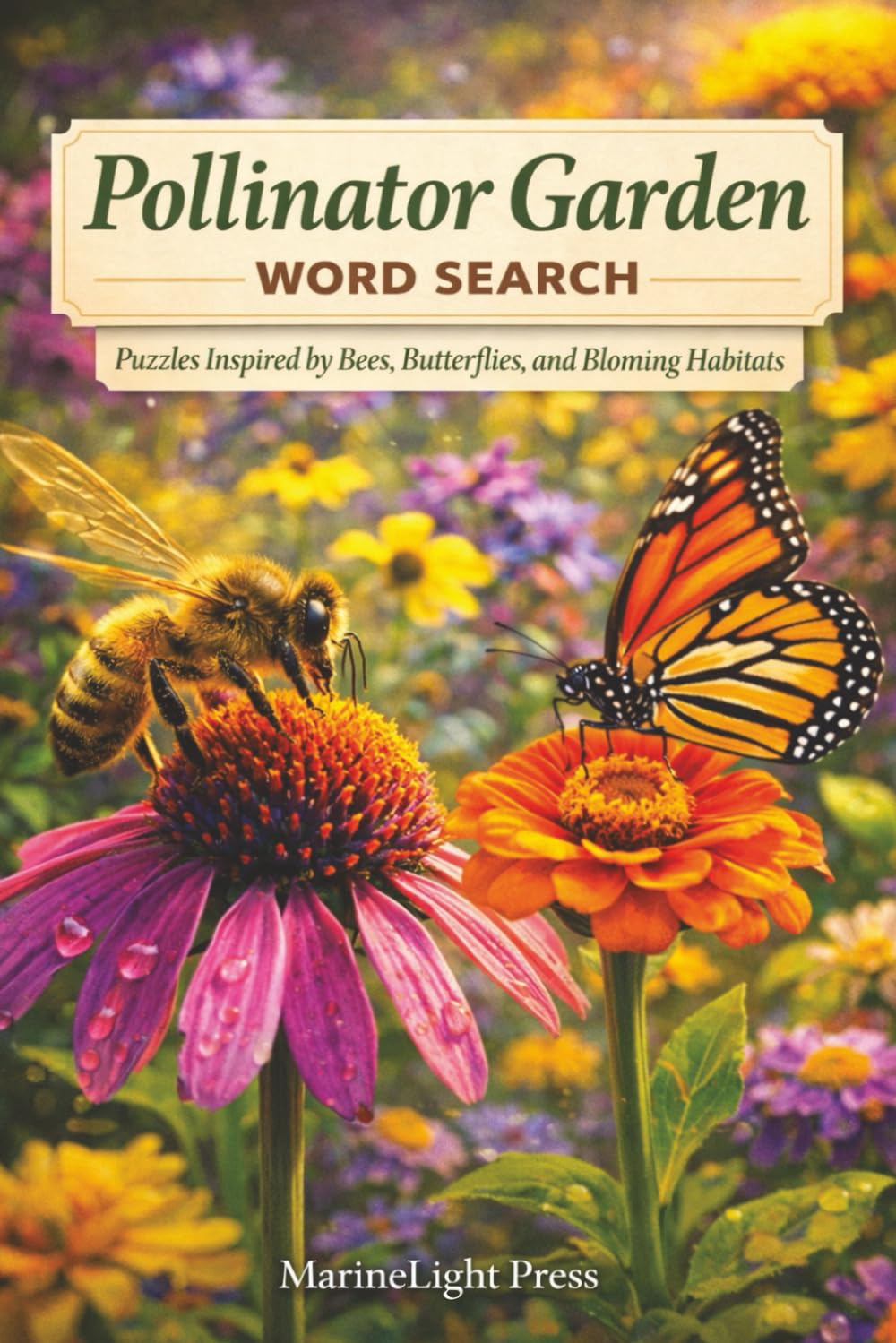 Pollinator Garden Word Search: Puzzles Inspired by Bees, Butterflies, and Blooming Habitats