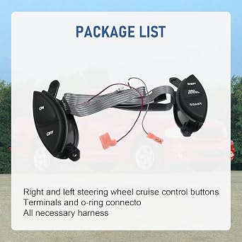 Steering Wheel Mounted Cruise Control Switch Button Kit Replacement for Ford Ranger 1998-2003, for Explorer Sport Trac 2001-2005, for Mercury Mountaineer, for F150 for Mazda B3000 F87Z9C888BB